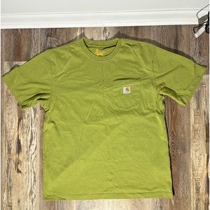 Carhartt Original Fit Short Sleeve Shirt Green Size Large